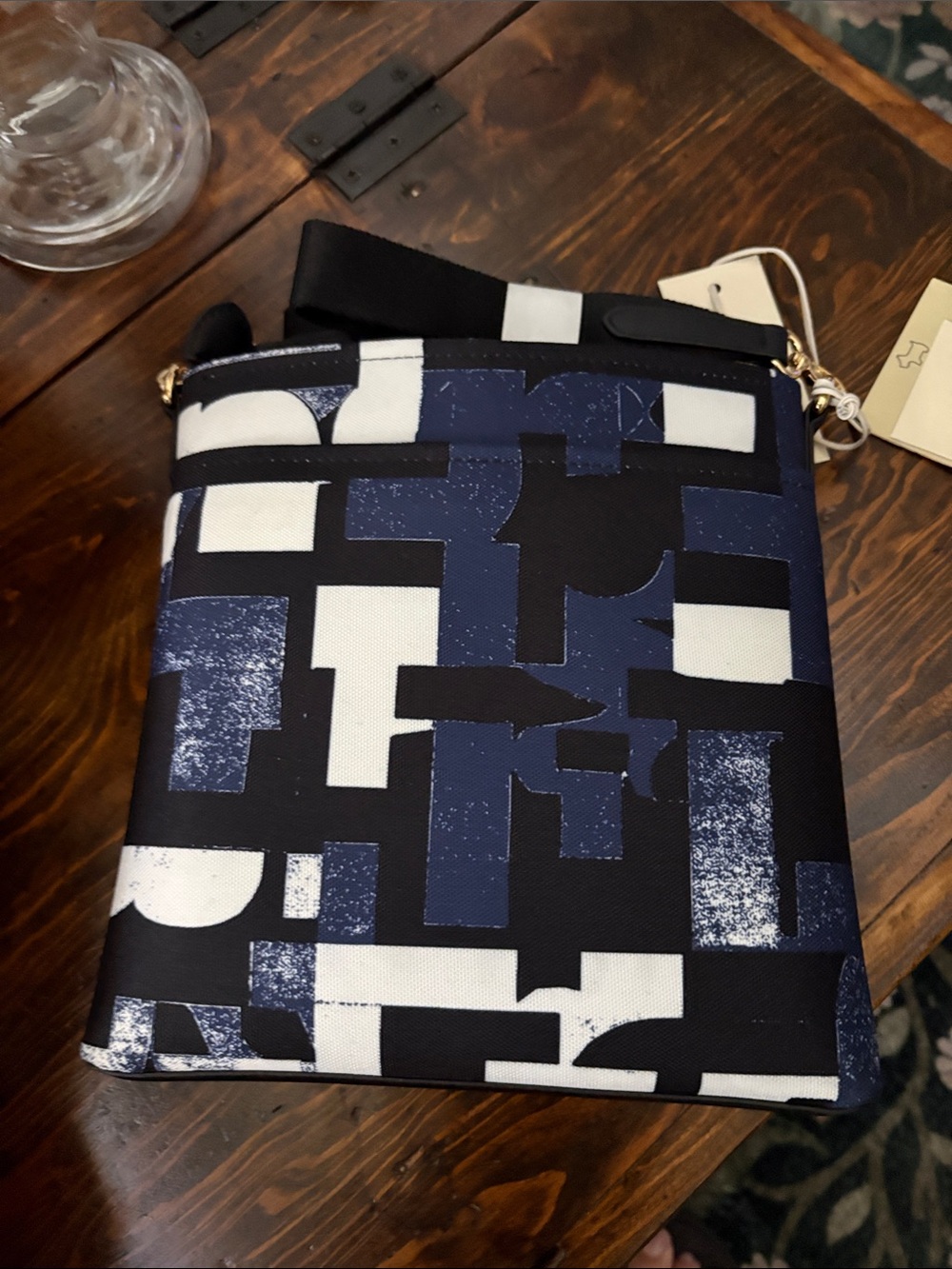 RADLEY LONDON Geometric Print Crossbody Bag - Navy, Black & White
